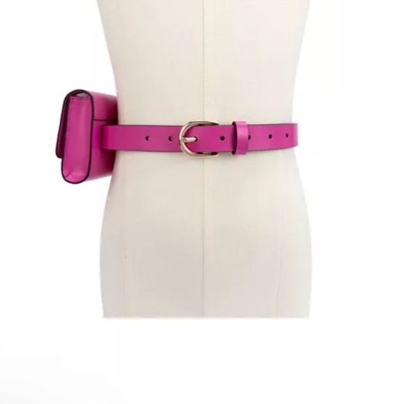 KATE SPADE BERRY PINK BELT BOW BAG! Adjustable up to 40”L! NWT - Picture 5 of 7